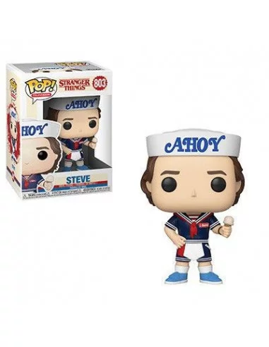 es::Stranger Things POP! TV Vinyl Figura Steve with Hat and Ice Cream 9 cm
