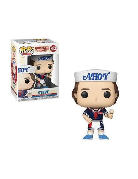 es::Stranger Things POP! TV Vinyl Figura Steve with Hat and Ice Cream 9 cm
