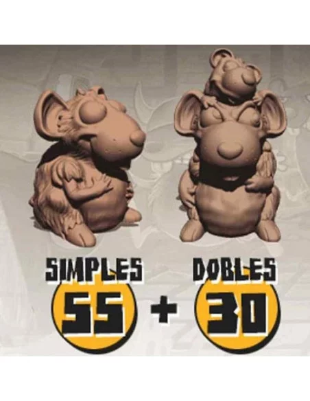 es::Ratland. Set de miniaturas de ratas para el juego de tablero