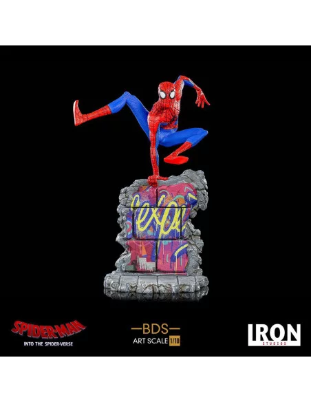 es::Spider-Man: Un nuevo universo Estatua BDS Art Scale Deluxe 1/10 Peter B. Parker 21 cm