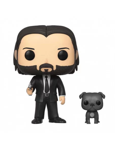 es::John Wick POP! Movies Vinyl Figura John Wick in Black Suit with Dog 9 cm