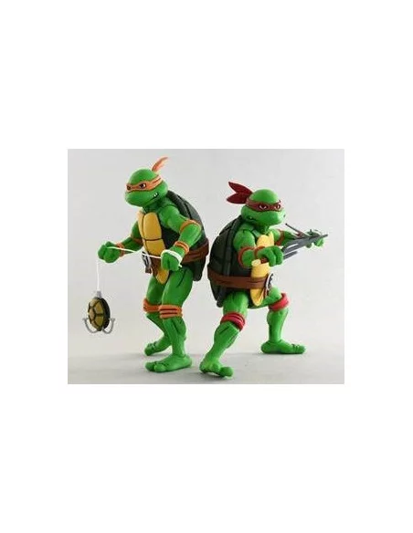 es::Tortugas Ninja Pack de 2 Figuras Michelangelo & Raphael 18 cm