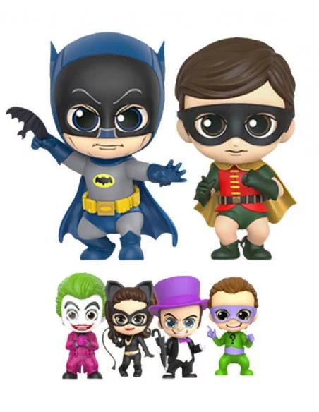 es::Batman 1966 Minifiguras Cosbaby Box Set Batman, Robin and Villains 11 cm