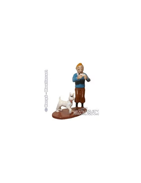 es::TINTIN Y MILÚ Tarjeta de visita Rackham - Figura de plomo Tintín