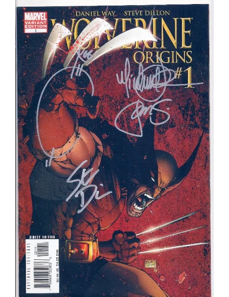 es::WOLVERINE ORIGINS 1b FIRMADO x4