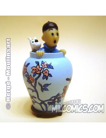 es::FIGURA PVC - TINTIN Y MILÚ EN JARRÓN CHINO