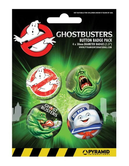 es::PACK 4 CHAPAS GHOSTBUSTERS