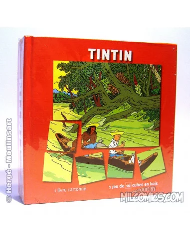 es::PUZZLE CUBOS + LIBRO TINTIN en francés