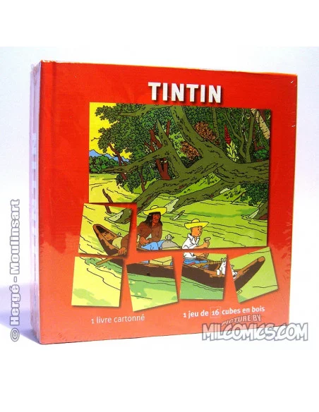 es::PUZZLE CUBOS + LIBRO TINTIN en francés