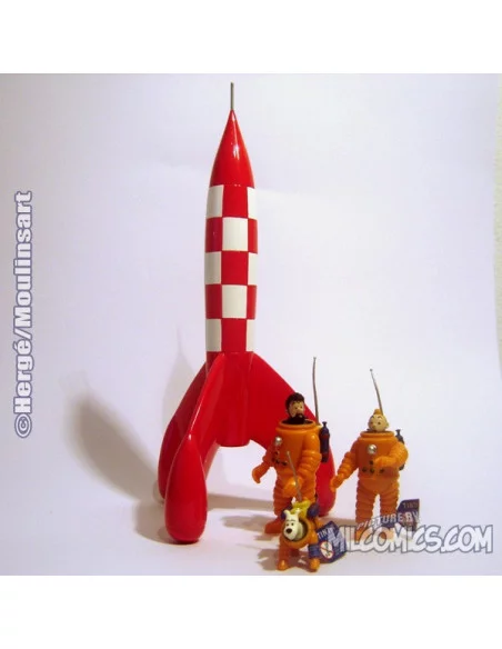 es::COHETE LUNAR TINTÍN 29 cm + ASTRONAUTAS