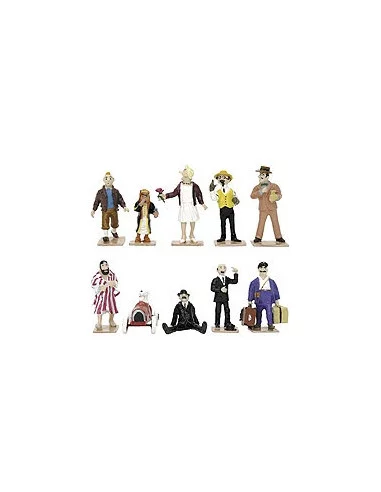 es::DOBLE MINISERIE - 10 Minifiguritas de plomo Tintín