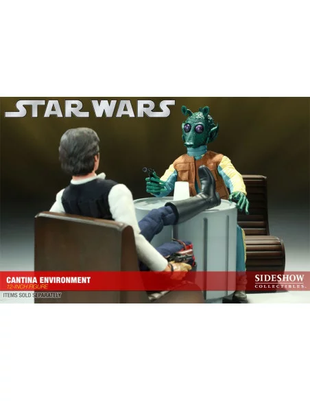es::Han Solo + Greedo + Muebles Cantina De Greedo - Pack 1/6 Sideshow Star Wars