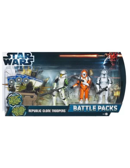 es::Battle Pack: Republic Clone Troopers - Figuras Star Wars Hasbro