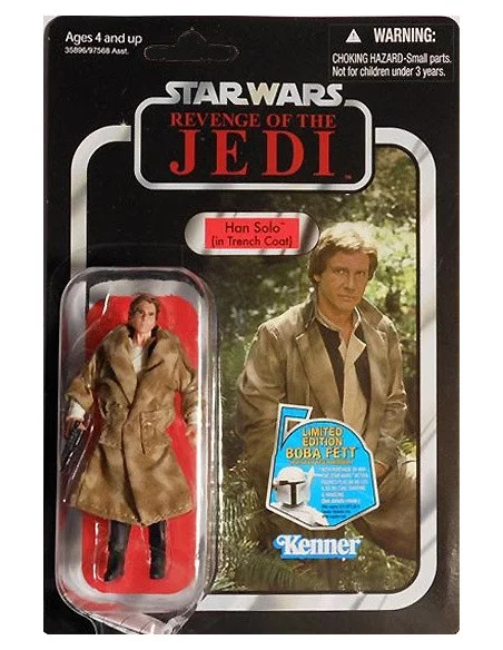 es::Vintage Collection 62: Han Solo In Trench Coat. Figura Star Wars Hasbro