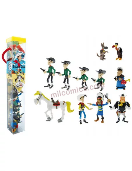 es::Lucky Luke: Tubo De 11 Minifiguras 4-6 Cm