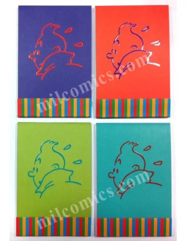 es::Set De 4 Blocs "Memo" De Bolsillo Tintín