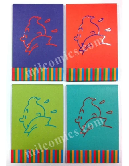 es::Set De 4 Blocs "Memo" De Bolsillo Tintín