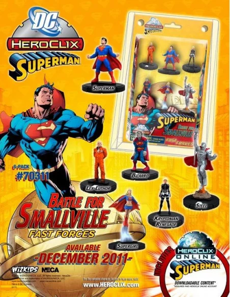 es::DC heroclix - Superman battle for Smallville fast forces 6-pack