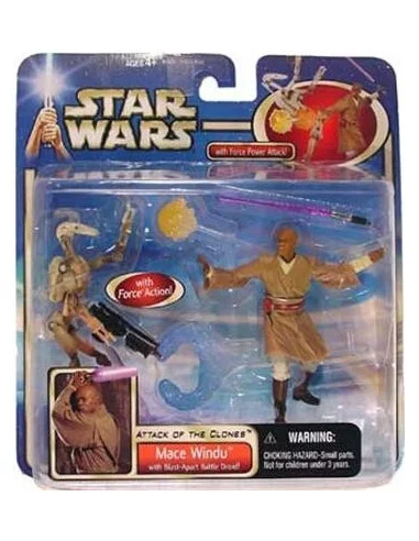 es::MACE WINDU WITH BLAST APART BATTLE DROID - Figuras Star Wars Hasbro