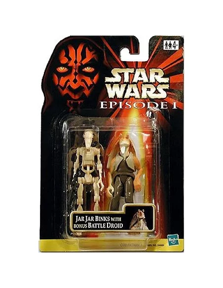 es::Jar Jar Binks With Battle Droid - Figura Star Wars Hasbro