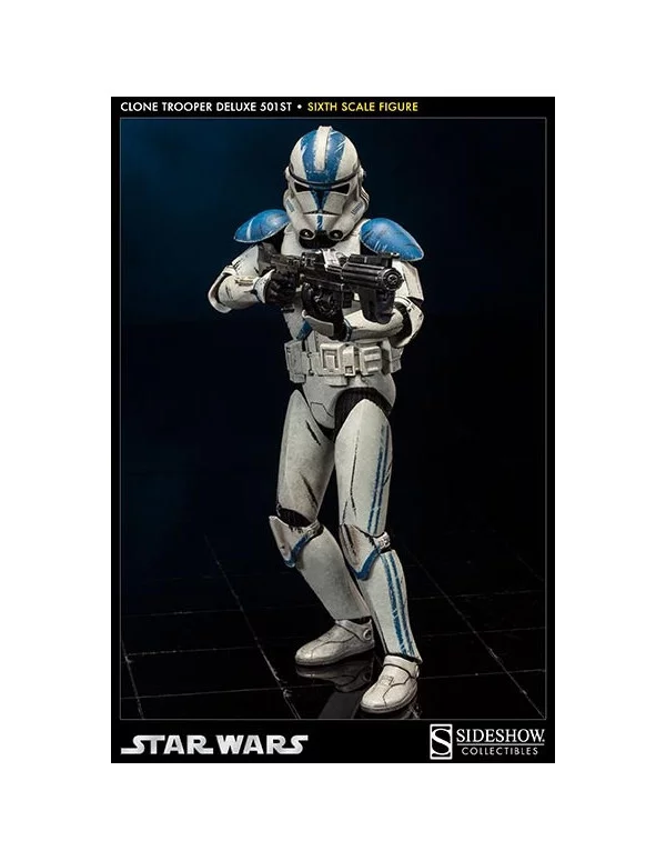 Hot Toys Star Wars: The Clone Wars – Action Figure Deluxe Clone Trooper 501° Battaglione In Scala 1/6 (30,5 Cm), Collezione