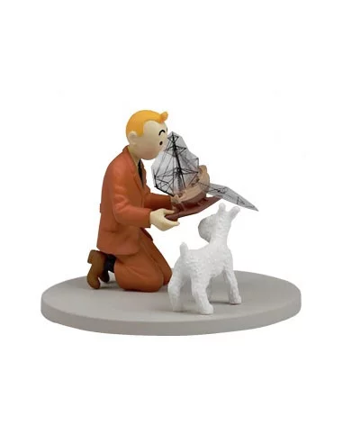 es::TINTÍN SUJETANDO EL UNICORNIO ROTO - Cofre escena Tintín