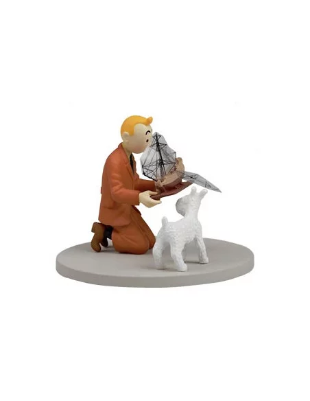 es::TINTÍN SUJETANDO EL UNICORNIO ROTO - Cofre escena Tintín