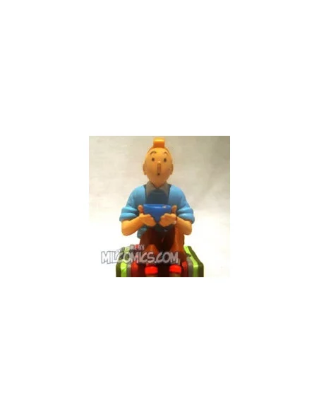 es::TINTÍN SENTADO TIBET GRANDE - Figura PVC Tintín