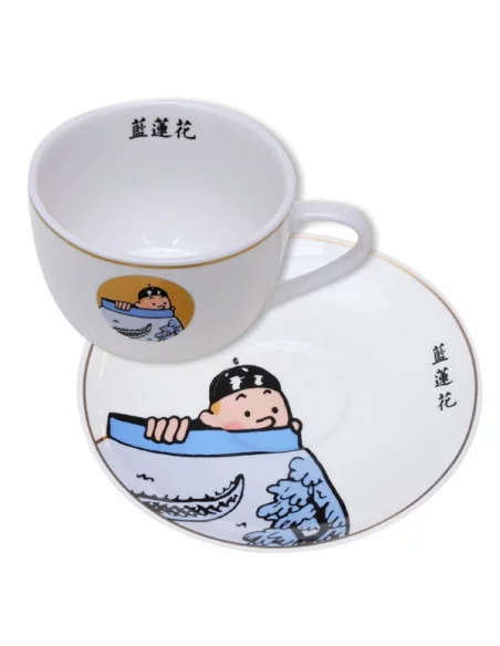 es::Servicio De DeSAYUNO El Loto Azul: Taza + Plato