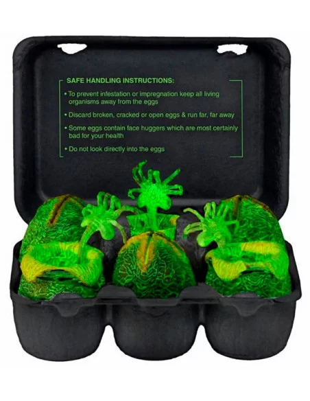 es::Aliens Set Huevera 6 huevos de Xenomorph y 3 facehuggers Glow in the dark
