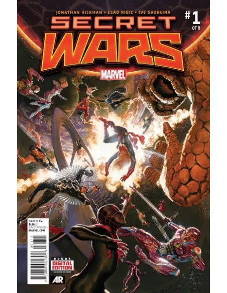 es::Secret Wars 1 2015 Firmado por Jonathan Hickman - Marvel Comics USA