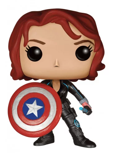 es::Los Vengadores 2 La Era de Ultrón POP! Marvel Vinyl Figura Black Widow With Cap's Shield 9 cm
