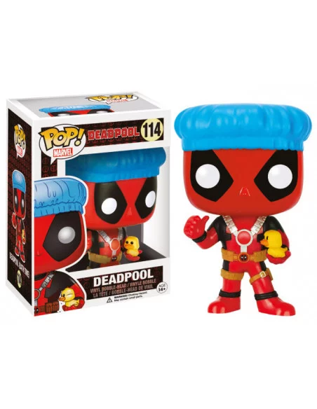 es::Marvel Comics POP! Vinyl Cabezón Deadpool Shower Cap & Ducky 9 cm