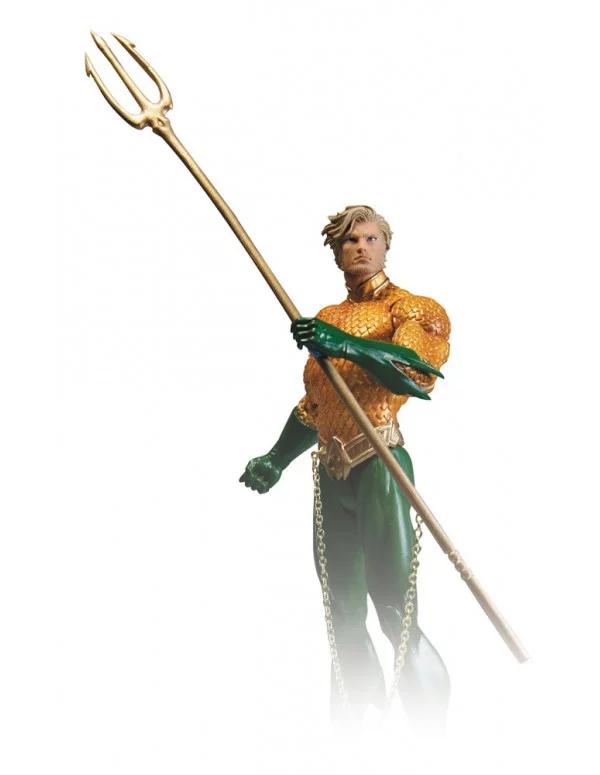 Justice League - Aquaman Personaggio Articolato 30 Cm Con Armatura Da Battaglia - GDT52