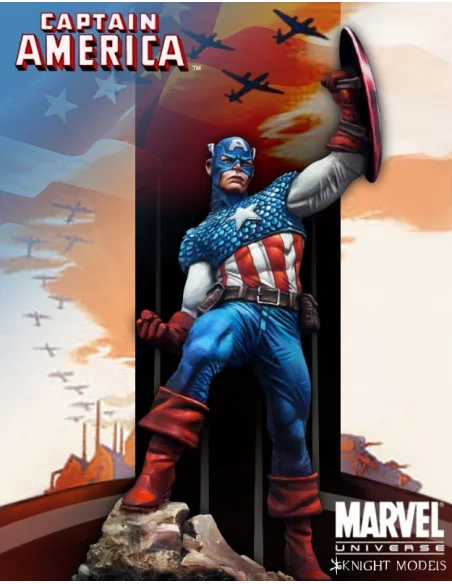 es::Captain America - Figura de metal para pintar Knight Models