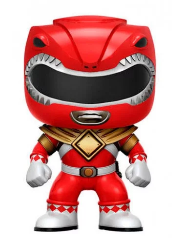 es::Power Rangers Figura POP! Television Vinyl Dragon Shield Red Ranger 9 cm