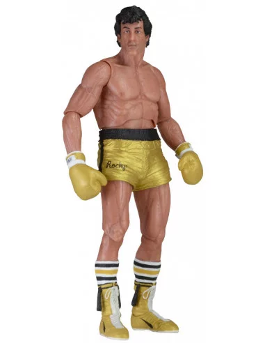 es::Rocky 40 aniversario Serie 1 Figura Rocky Gold Trunks Version 18 cm