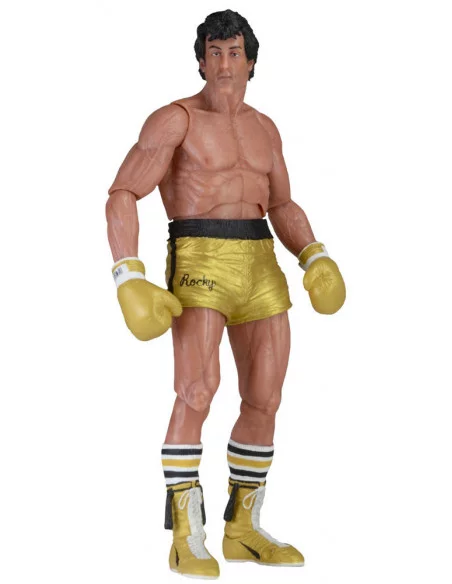 es::Rocky 40 aniversario Serie 1 Figura Rocky Gold Trunks Version 18 cm