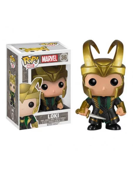 es::Thor 2 POP! Marvel Vinyl Cabezón Loki with Helmet 10 cm