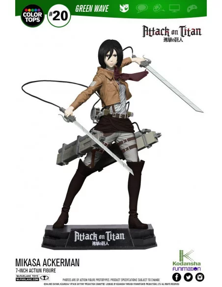 es::Attack on Titan Figura Color Tops Mikasa Ackerman 18 cm