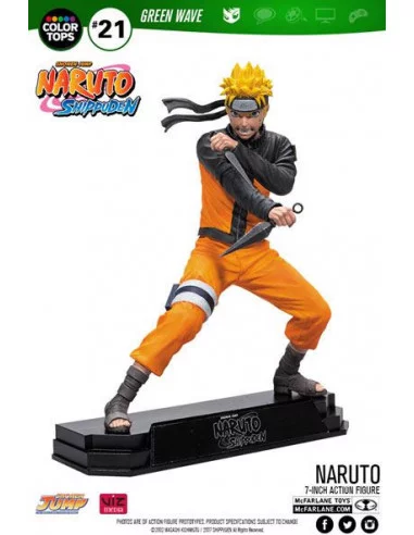 es::Naruto Shippuden Figura Color Tops Naruto Uzumaki 18 cm