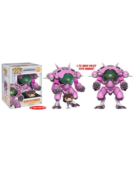 es::Overwatch Super Sized POP! Games Vinyl Figura D.VA & Meka 15 cm