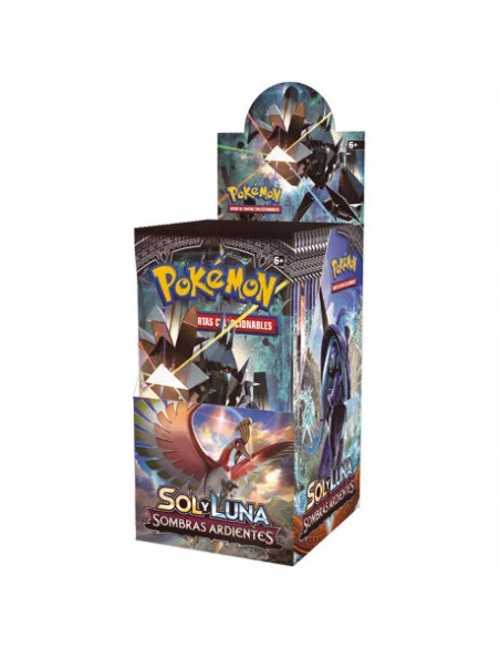es::Pokémon Sol y Luna: Sombras Ardientes JCC Caja de 18 sobres - Juego de cartas coleccionable