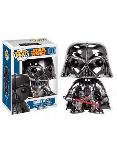 es::Star Wars POP! Vinyl Figura Chrome Darth Vader 9 cm