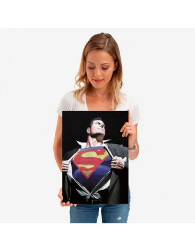 es::DC Comics Póster de metal Superman Camisa - Alex Ross 45 x 32 cm