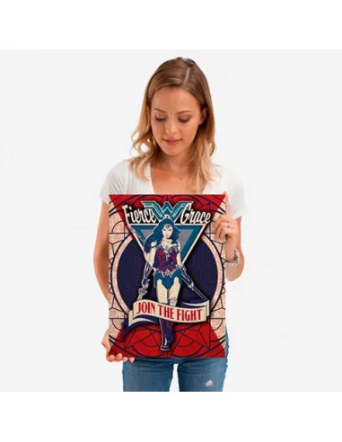 es::DC Comics Póster de metal Wonder Woman Fierce Grace - Alex Ross 45 x 32 cm