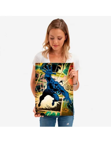 es::Marvel Comics Póster de metal Black Panther 45 x 32 cm