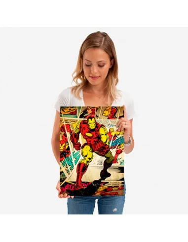 es::Marvel Comics Póster de metal Iron Man 45 x 32 cm