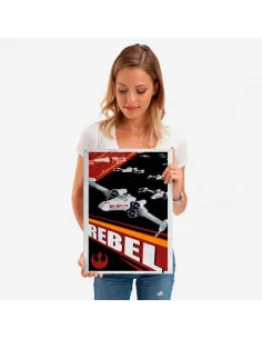es::Star Wars Póster de metal Rebel 45 x 32 cm