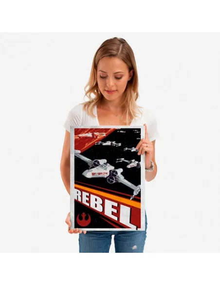 es::Star Wars Póster de metal Rebel 45 x 32 cm